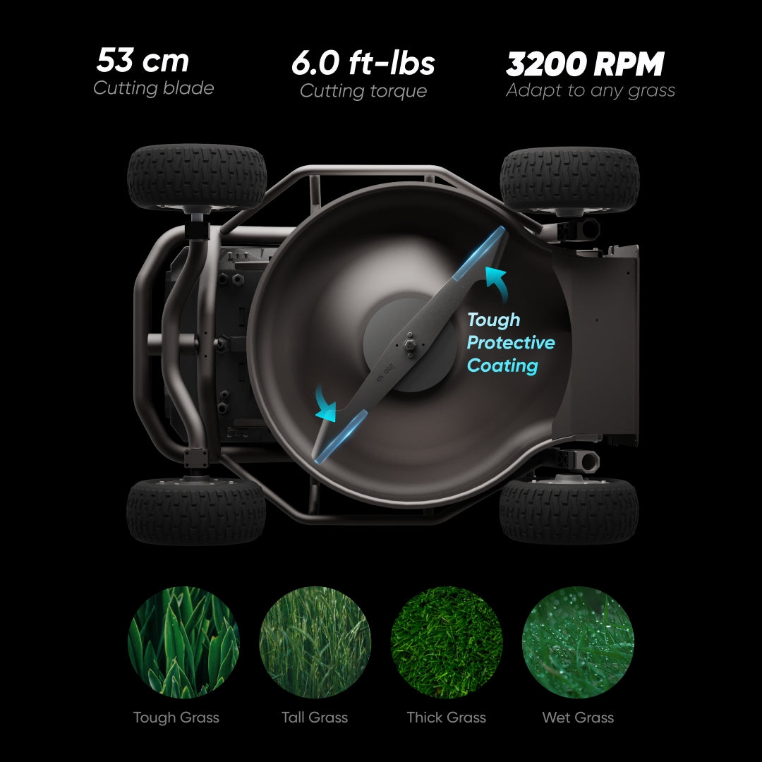 mowrator 53 cm self-sharpening mowing blade 3pcs