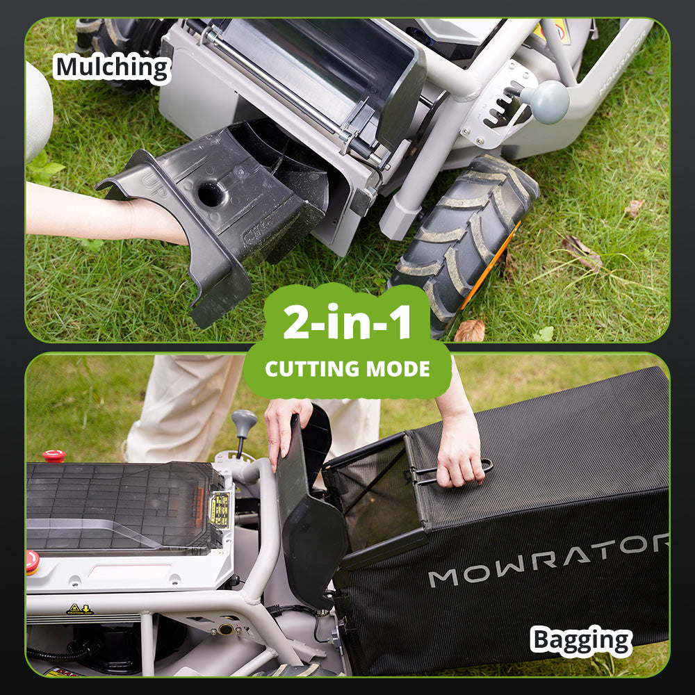 mowrator s1 remote control lawn mower 4wd 85% slope (wide wheels edition)
